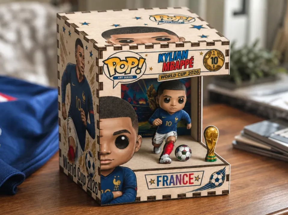 Boîte PoP Figurine de collection Kylian Mbappé Coupe du Monde 2026