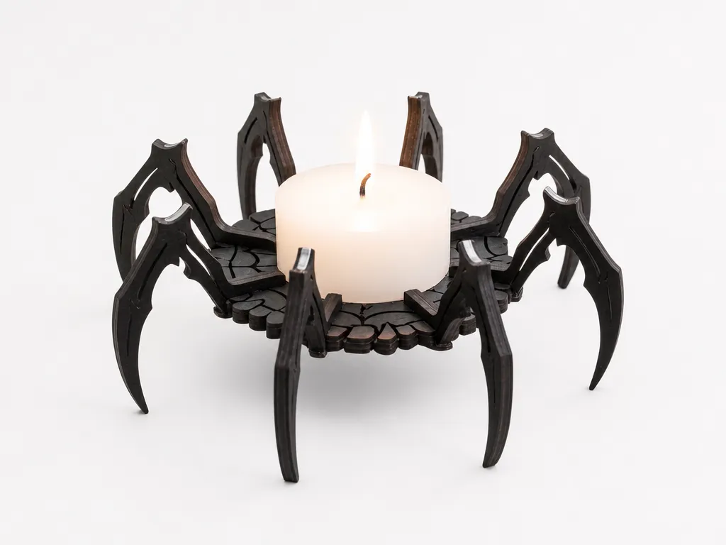 Bougeoir en forme d'araignée pour bougie