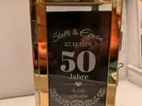 [Laser cut and engrave] Goldene Hochzeit Laterne mit Gravur für Steffi und Erwin