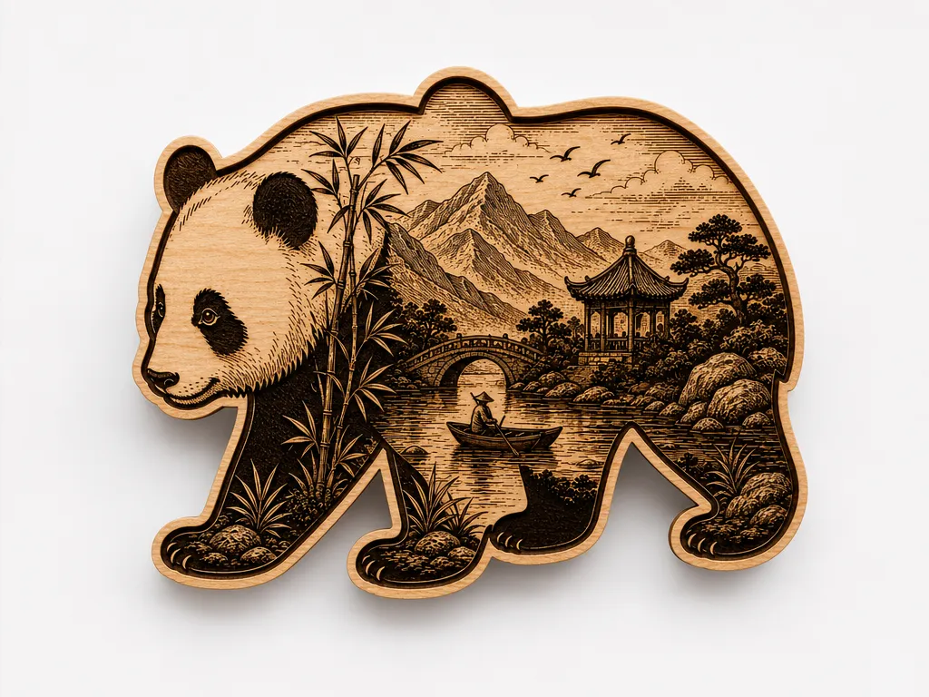 Panda Scenic Cut and Engrave