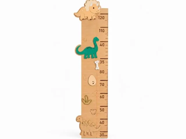 Toise murale pour enfant avec motif dinosaure