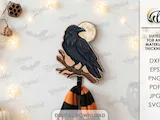 [Laser cut and engrave] Halloween Coat Hooks Bundle. Fall Wall Hook Laser cut Files. Rustic Autumn Home Decor. Pumpkin SVG. Ghost. Raven. Farmhouse