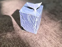 [Laser cut and engrave] Подарочная коробочка с принтом кита