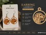 [Laser cut and engrave] Earring Dog Lasercut BUNDLES 12 DESIGNS