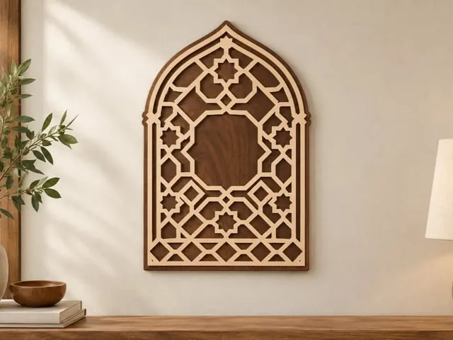 : Geometric Arch Theme Wooden Laser-Cut Wall Art & Home Decor Description: