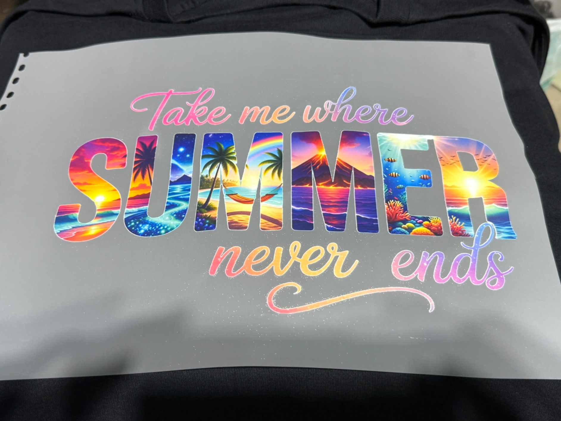DTF for summer shirt