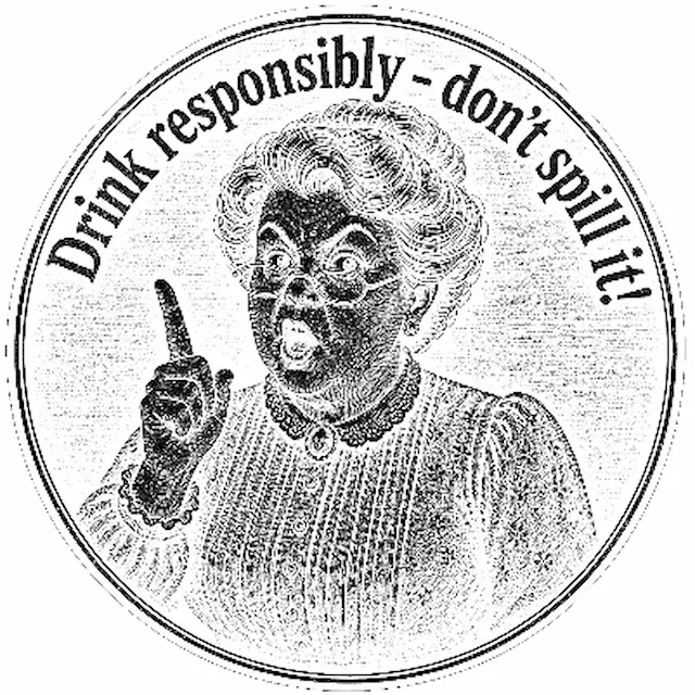 F2 Slate Coaster Square Drink responsibly - don't spill.xs