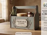 [Laser cut and engrave] 3D Farm Crates Bundle. Rustic Gift Box Laser Cut Files. Produce Holder. Storage box. Farm Storage Basket. Wooden Caddy. Farmhouse quotes