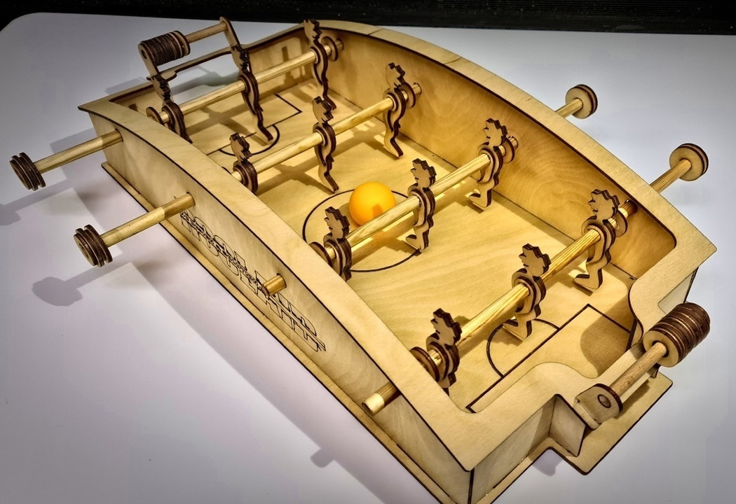 [Laser cut and engrave] Tabletop Foosball Soccer Game