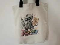 [Blade cut,Inkjet printing] Tote bag avec illustration de robot 🤖 Crafter – Faster. Stronger. More Creative.