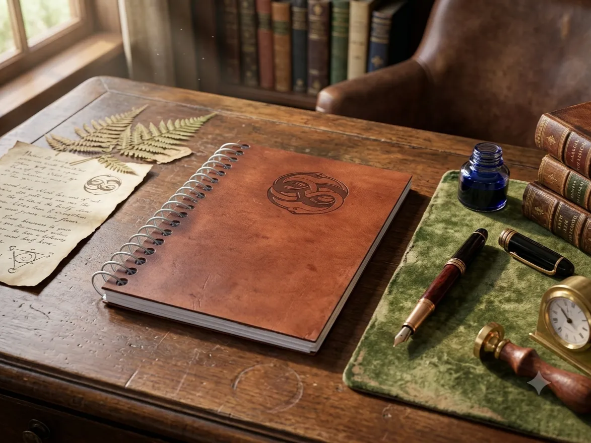 Leather Cover for Mead 5 1/2" by 3 1/2" Mini Spiral Book