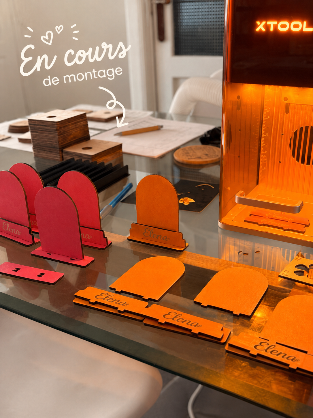 [Laser cut and engrave] Menu de table personnalisé avec support pour repas de fête