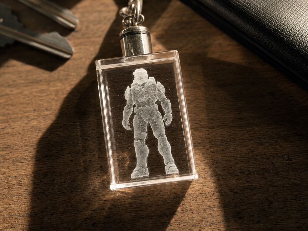 Master Chief Halo Crystal Keychain