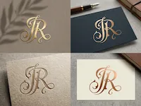 [Laser cut and engrave] JR Ornamental Signature Monogram Emblem