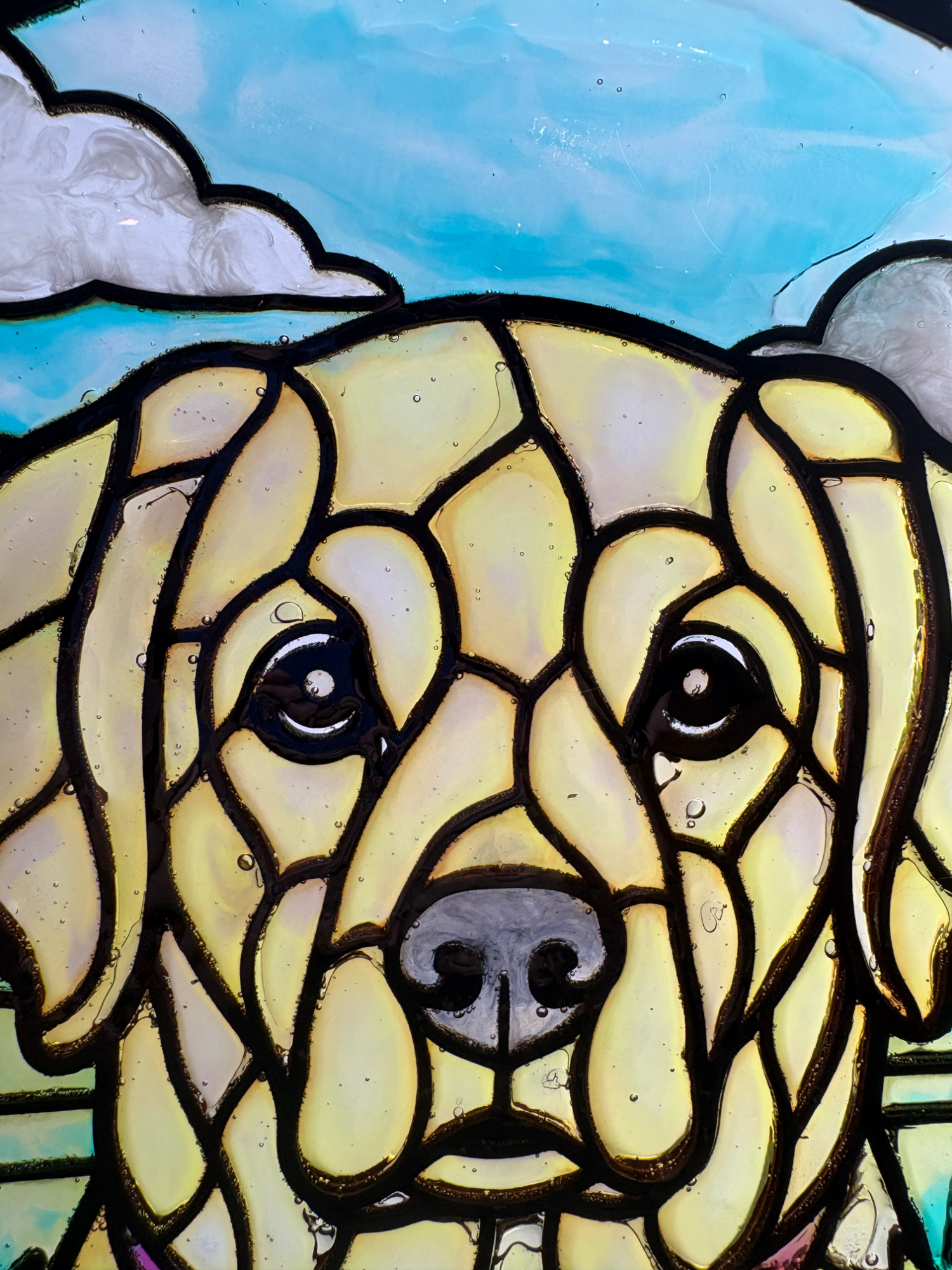 Personalized Stained Glass Style Dog Hanger 7