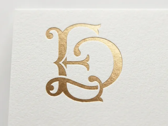 ED Elegant Wedding Monogram – Refined Interlocked Couple Initials for Laser Cut Signs, Cake Toppers, Invitations & Engraving