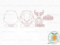 [Laser cut and engrave] 3D Bull Steakhouse Layered Laser Cut SVG