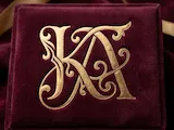 [Laser cut and engrave] KA Elegant Luxury Beauty Monogram