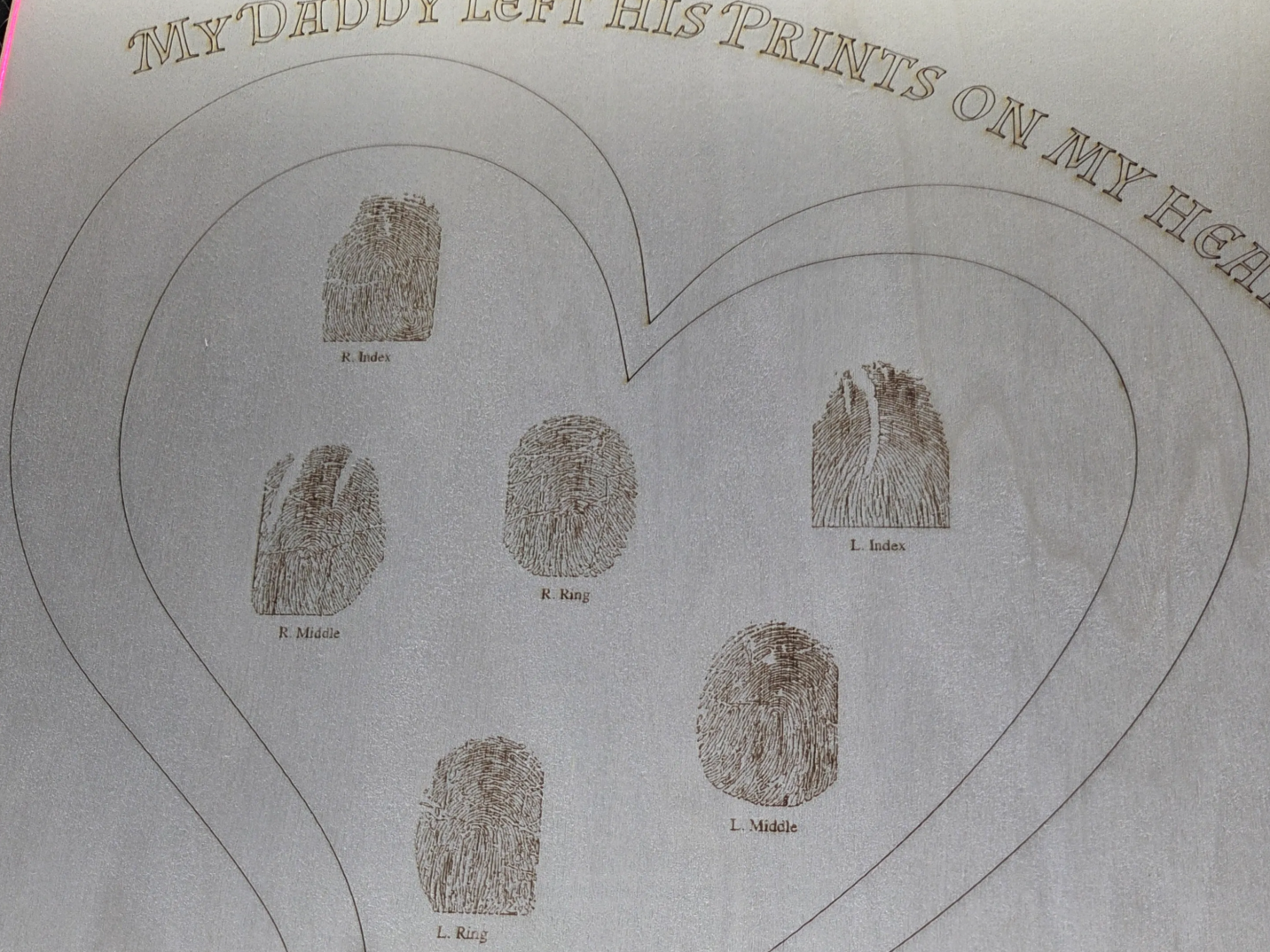 My Daddy Left His Prints On My Heart Keepsake Plaque