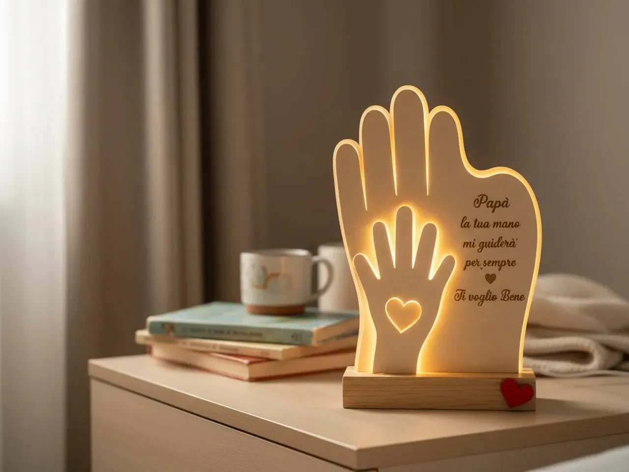 [Laser cut and engrave] La Mano di Papà – Decorazione personalizzata per la Festa del Papà