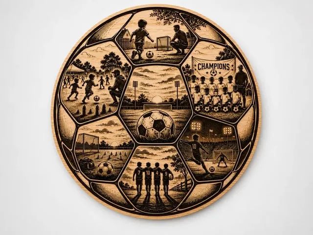 Soccer Ball Scenic Cut and Engrave