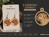 [Laser cut and engrave] Earring Dog Lasercut BUNDLES 12 DESIGNS