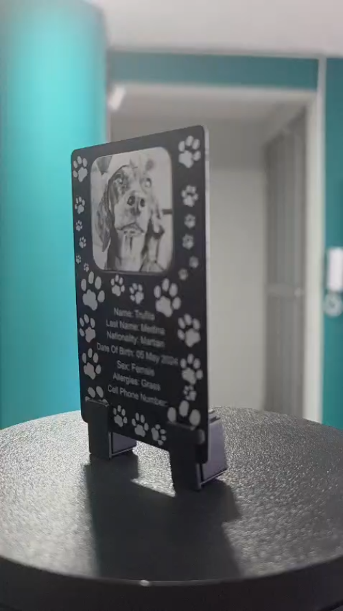 [Laser cut and engrave] Furry Companion ID Card