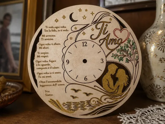 Orologio da Parete Ti Amo con dedica