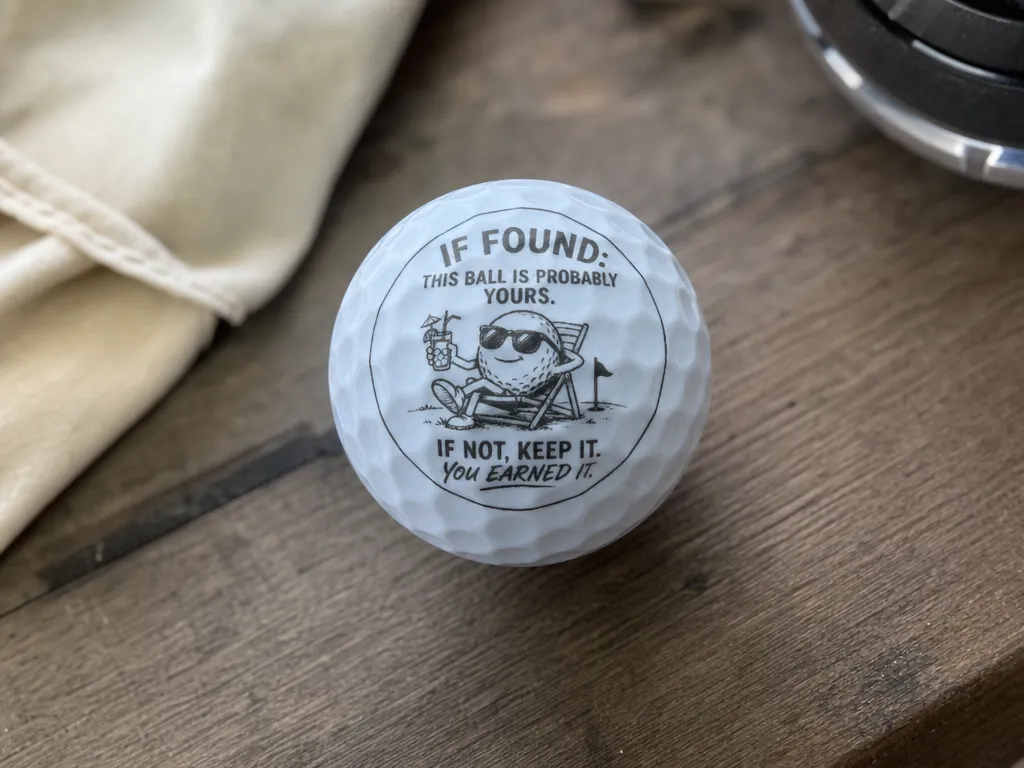 Funny Golf Ball with If Found This Ball Is Probably Yours Text