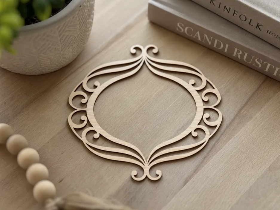 Ornate Filigree Scrollwork Frame Cutout