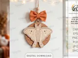[Laser cut and engrave] Halloween Hanging Decors Bundle. Spooky Ornament Laser Cut Files. Wooden Decoration. Door Hanger. Ghost SVG. Pumpkin. Witch Hat. Bat