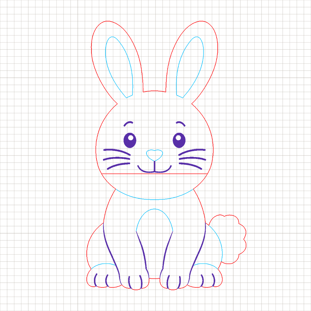 [Laser cut and engrave] Easter Bunny Clothespin Clip