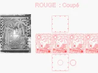 [Laser cut and engrave] Photophore en bois avec motif de plage tropicale et chaises longues