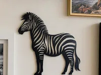 [Laser cut and engrave] Black Zebra Wall Art Silhouette