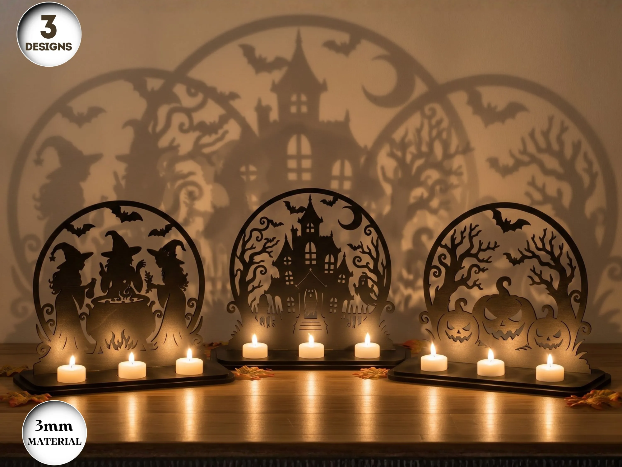 Halloween Candle Holder SVG Bundle
