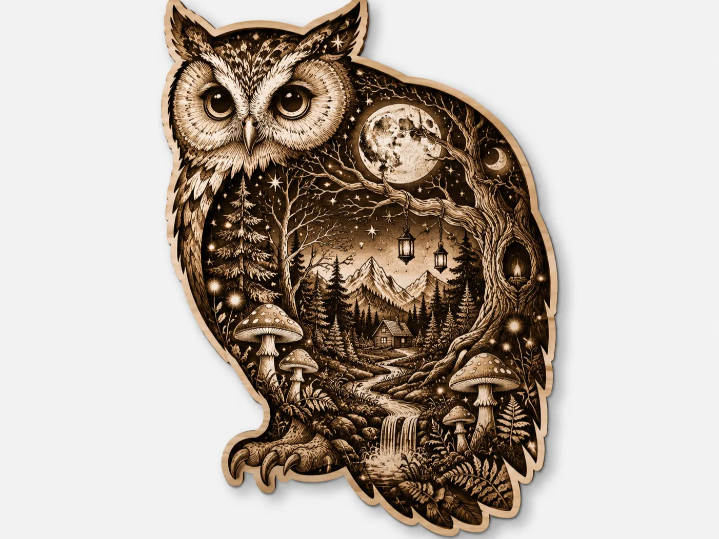 Enchanted Forest Owl – Scenic Cut & Engrave