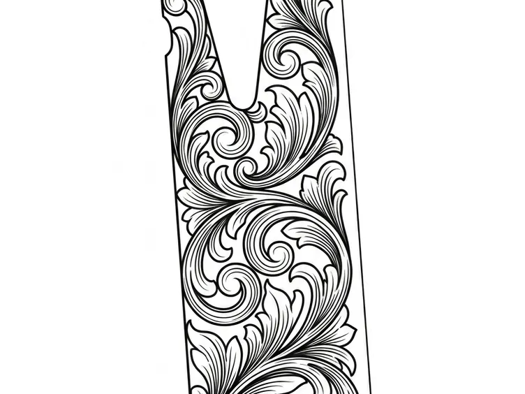 Decorative Metal Plate with Intricate Filigree Scrollwork Pattern Sig Sauer P226 Scroll Pattern