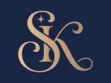 [Laser cut and engrave] Monogramme doré avec les lettres S et K sur fond bordeaux