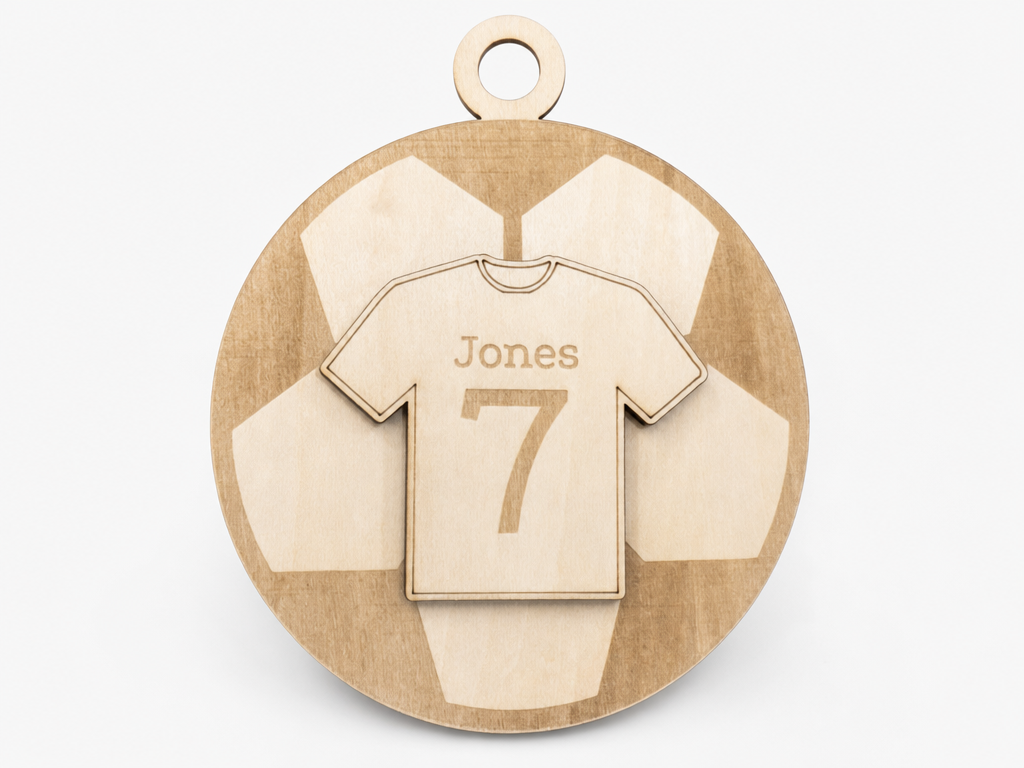 Personalized Soccer Jersey Ornament with Name and Number