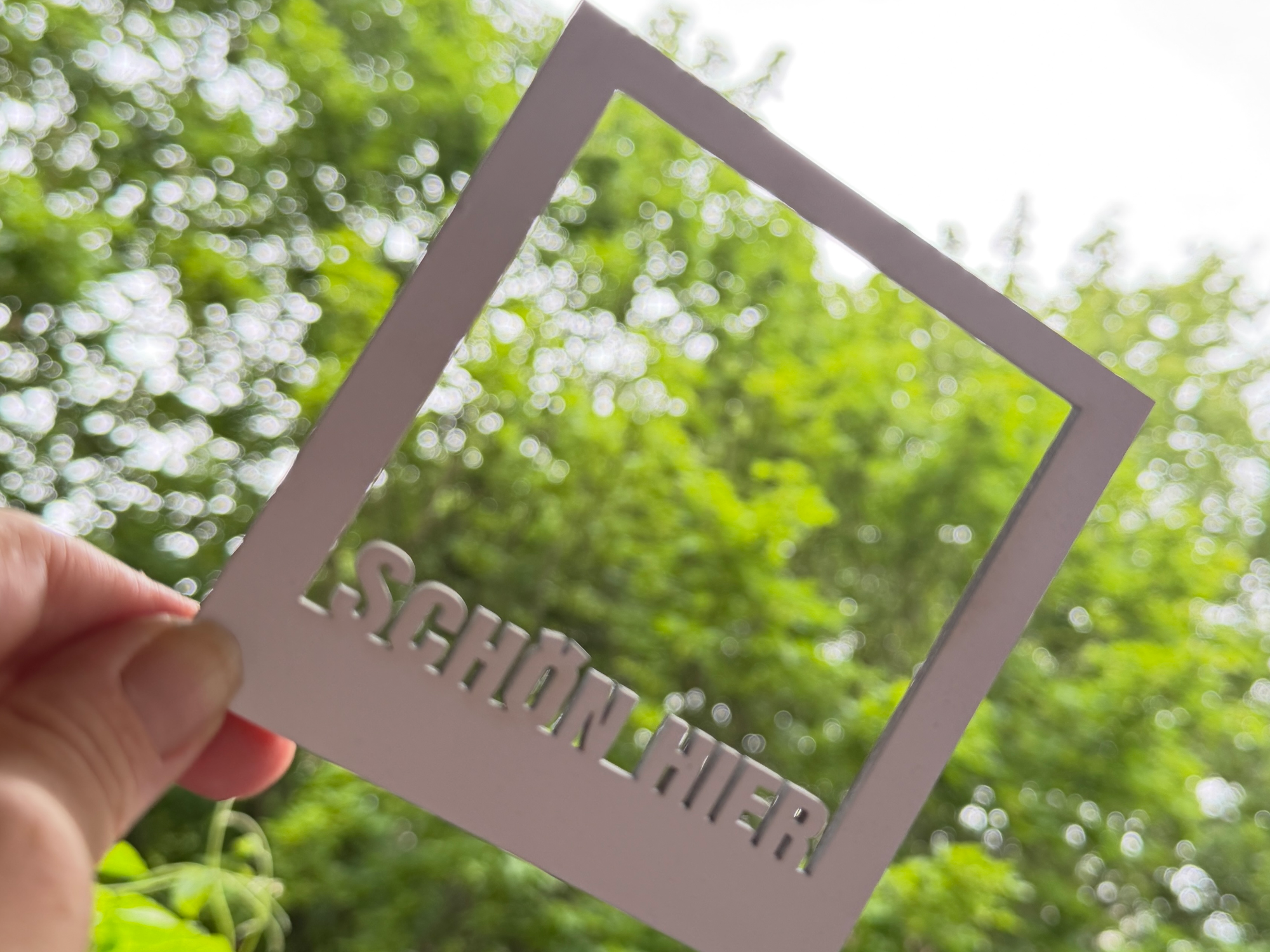 Fotorahmen mit Schriftzug