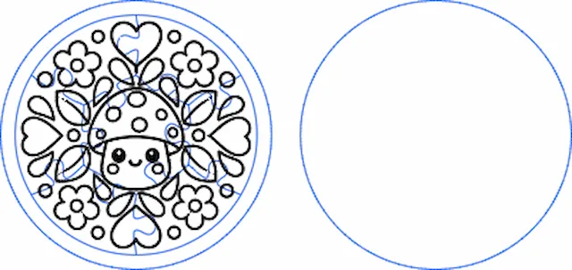 2-in-1 Cute Mushroom Mandala Coloring Puzzle.xcs