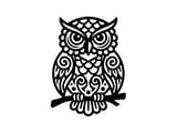 [Laser cut and engrave] Chouette ornementale avec motifs floraux détaillés