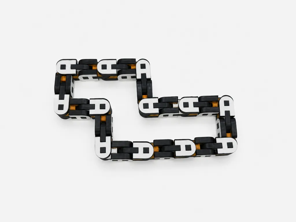 Laser Cut Flexible Wooden Snake Puzzle