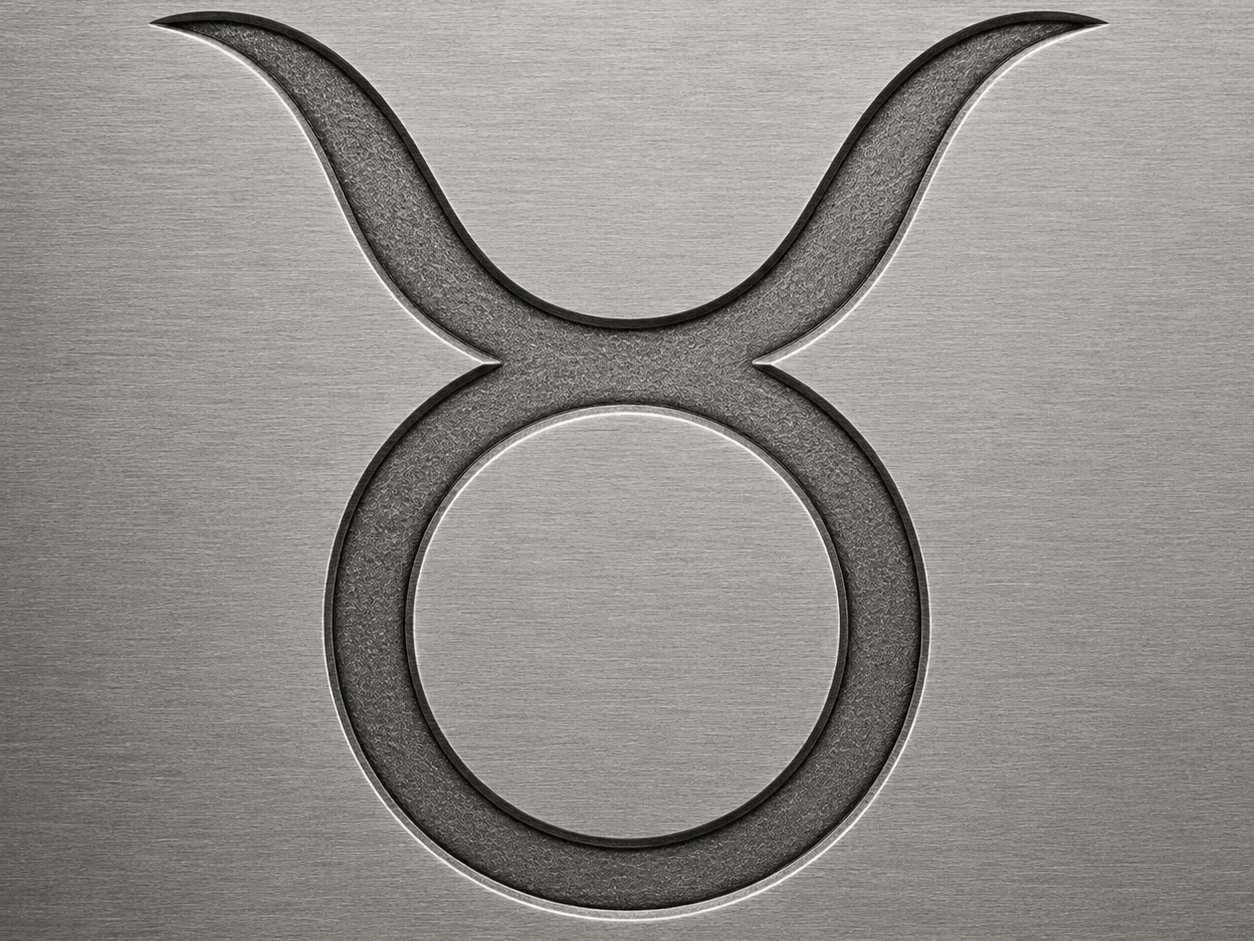 Taurus Zodiac Sign Metal Wall Plaque