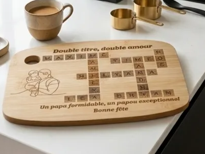 planche apéro façon scrabble papa