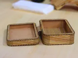 [Laser cut and engrave] Small Rectangular Wooden Storage Box with Hinged Lid