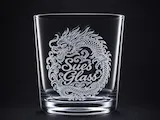 [Laser cut and engrave] Whiskey Glass Featuring Intricate Dragon Illustration