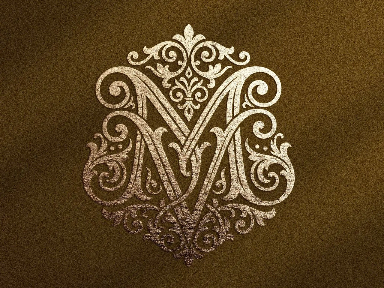 [Laser cut and engrave] 2 Decorative MV Monogram Logo Designs
