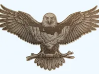 [Laser cut and engrave] Aigle majestueux avec paysage de canyon et ciel étoilé