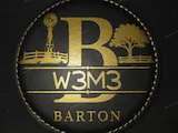 [Laser cut and engrave,Screen printing] Barton W3M3 Round Leatherette Patch with Windmill and Tree Motif